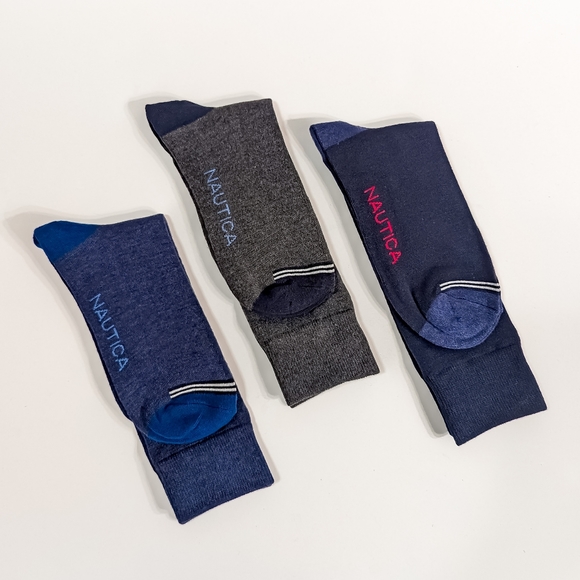🆕 NAUTICA Crew Socks - 3 Pairs - Picture 2 of 8